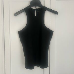 Banana Republic Black Fitted Cut Out Tank Top